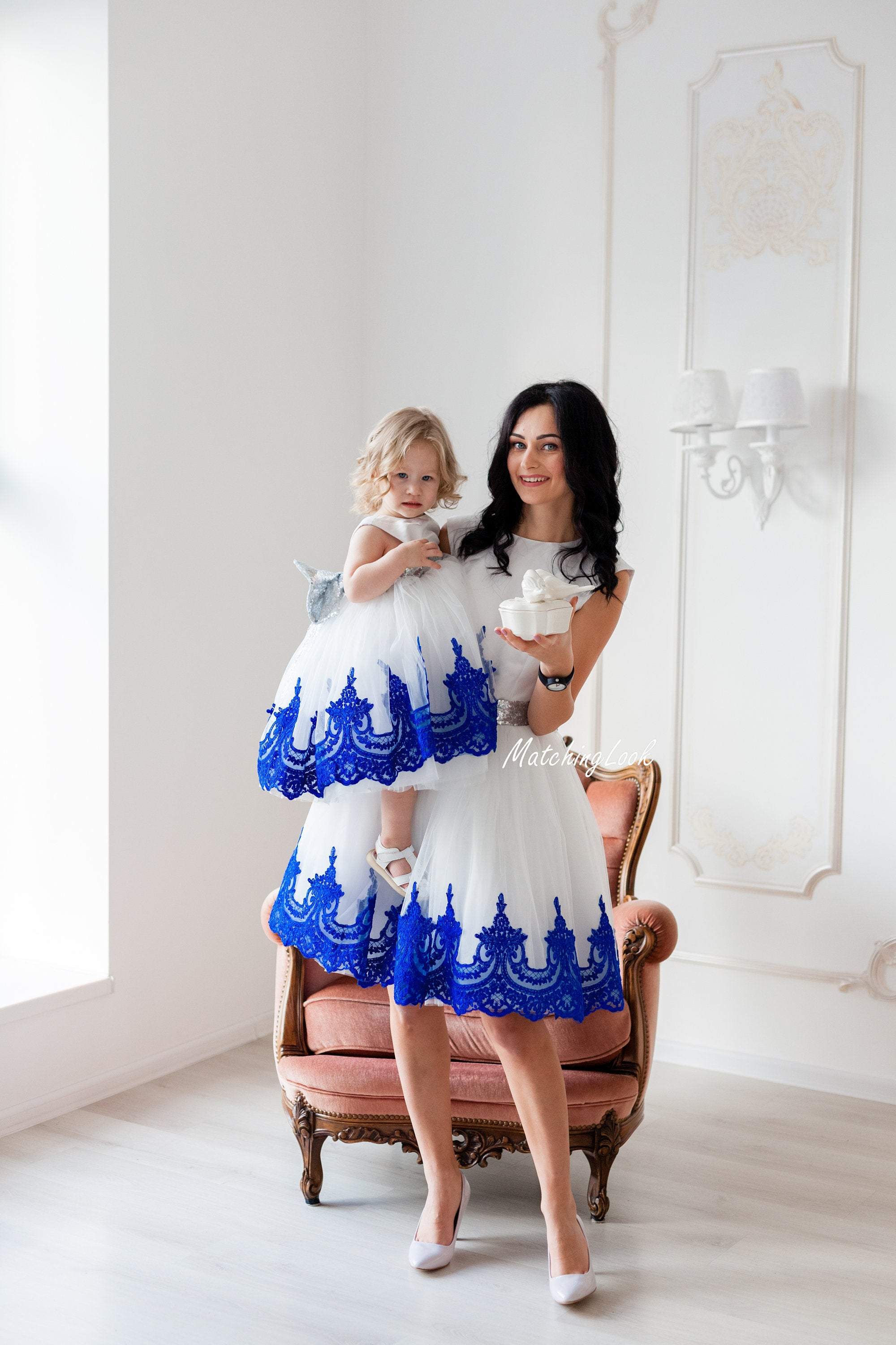 Mommy Daughter Matching Dresses Birthday - Mother Daughter Matching Dress  Lace - Aliexpress